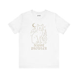 Night Prowler Cat Tee, Cozy TShirt, Gift for Pet Owners, Trending Cute Animal Top, Cute Reptile Tshirt