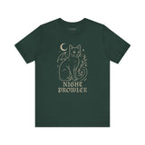 Night Prowler Cat Tee, Cozy TShirt, Gift for Pet Owners, Trending Cute Animal Top, Cute Reptile Tshirt