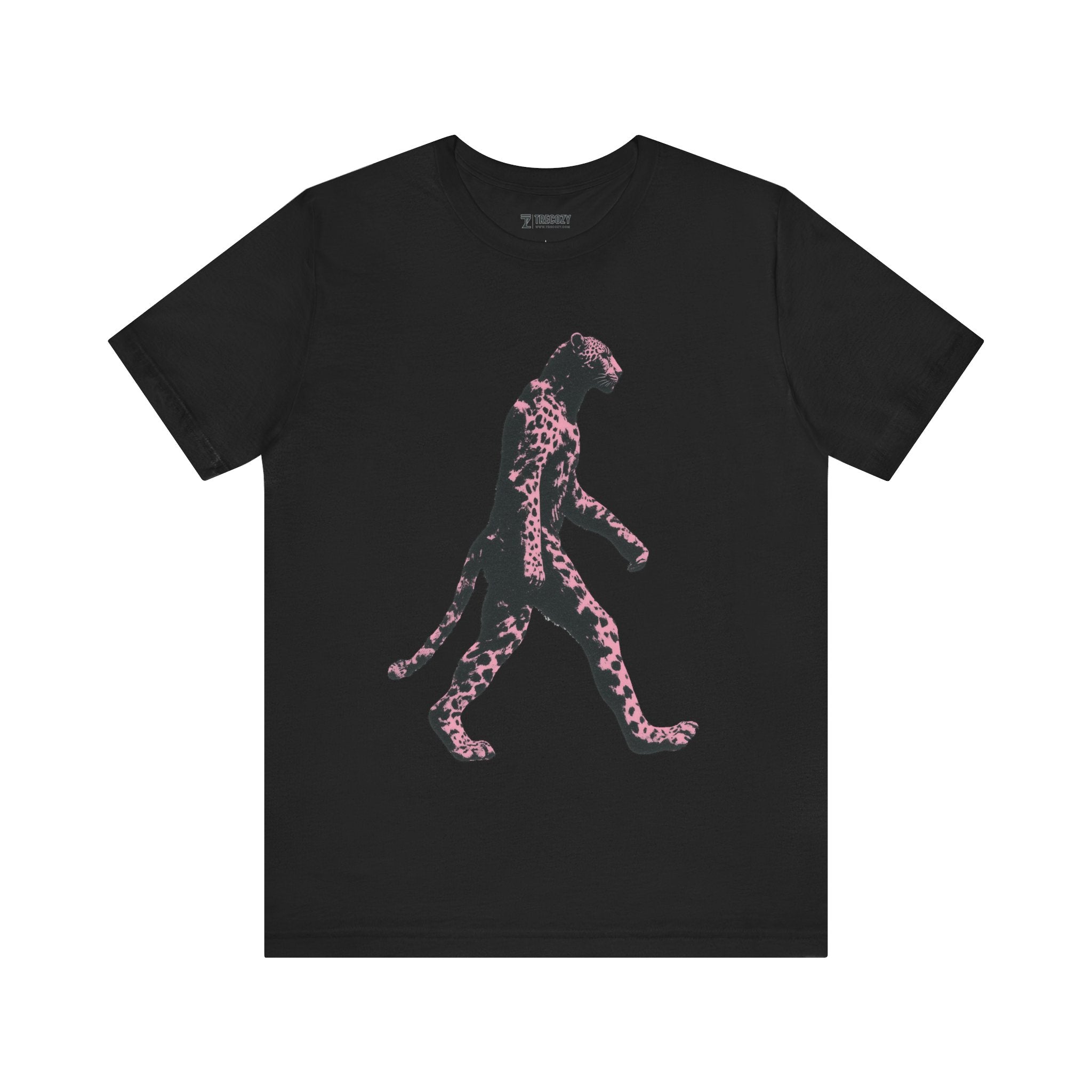Pink Panthera Walk – Bold Leopard-Inspired T-Shirt, Fierce Urban Jungle Graphic Tee, Bold Animal Print Shirt