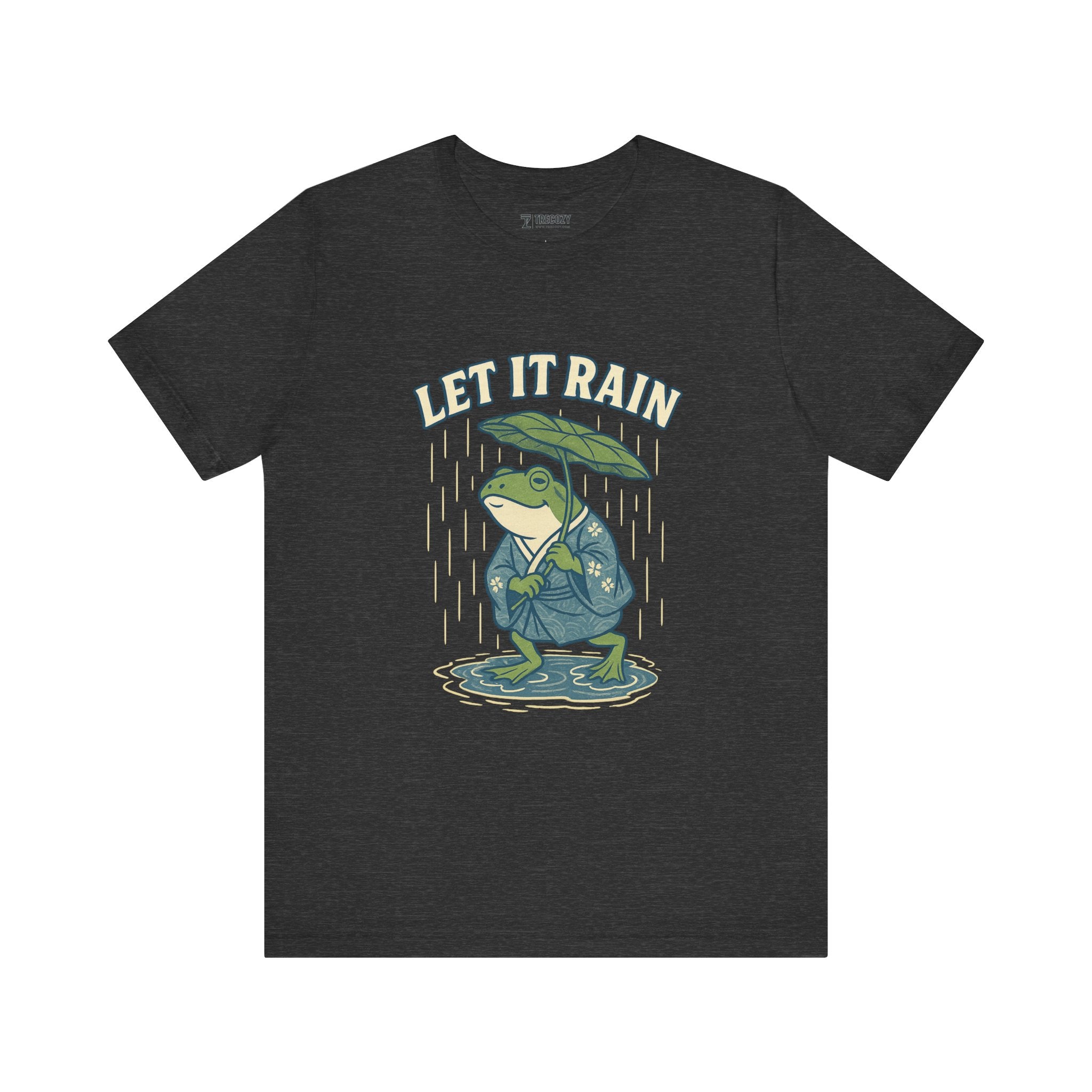 Ukyo-e Double Frog Tee - Let It Rain Happy, Ukyo-e Cozy TShirt, Gift, Trending Cute Animal Top, Cute Frog Tshirt