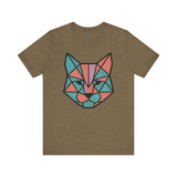 Colorblock Cat Tee, Cozy Cat Lover Shirt, Gift for Pet Owners, Cute Animal Top, Nature Inspired Fashion