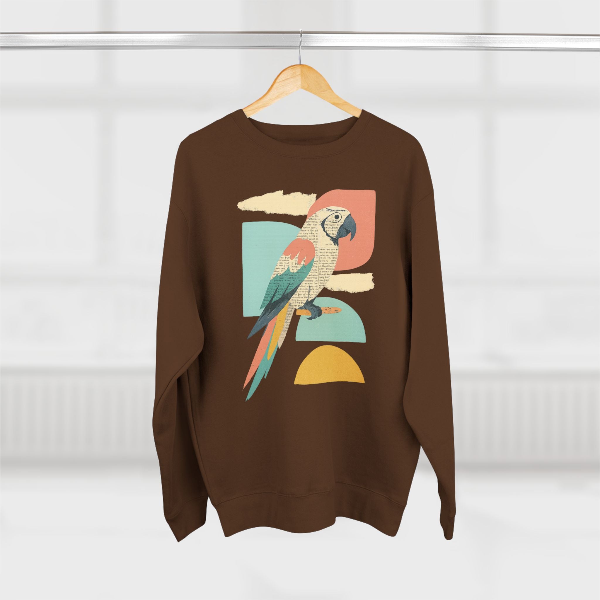 Tropical Parrot Sweatshirt, Cozy Crewneck for Bird Lovers, Casual Wear, Vacation Vibes, Unisex Fashion, Gift for Animal Enthusiasts