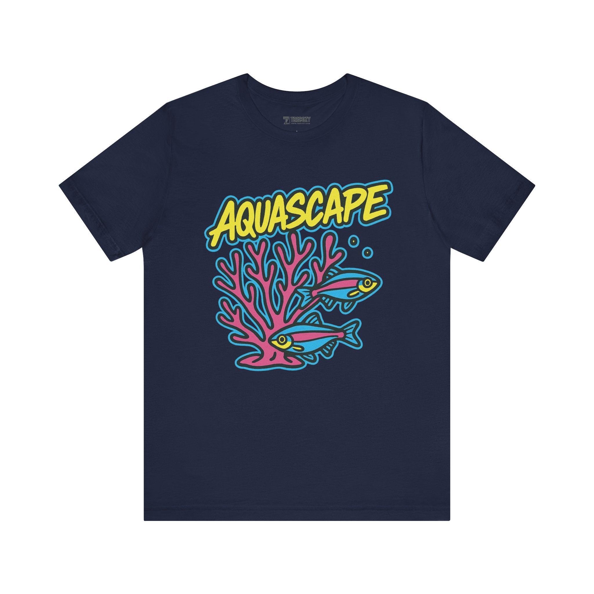 Aquascape Swimming Fish Tee, Cozy TShirt, Gift for Pet Owners, Trending Cute Animal Top, Cute Fish Tshirt
