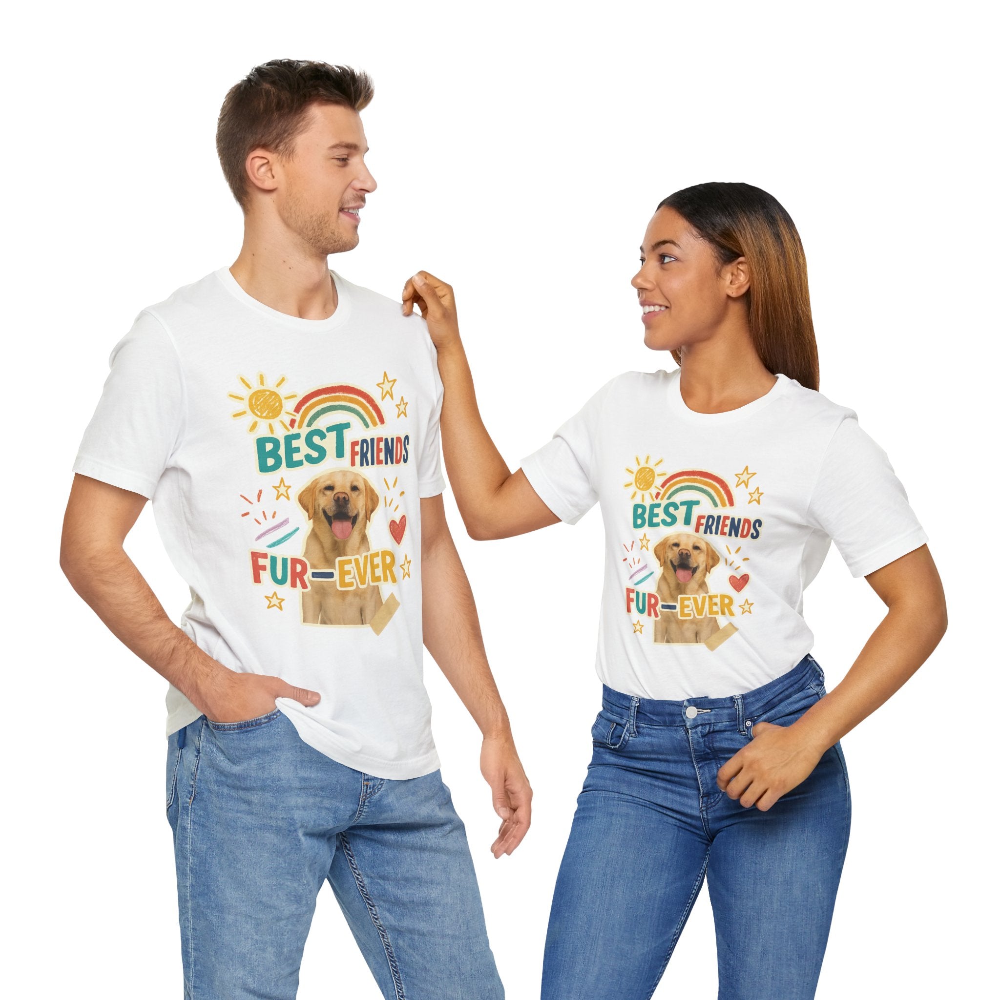 Unisex Best Friends Fur-ever Tee, Fun Pet Lover Shirt, Gift for Dog Owners, Cute Casual Wear, Birthday Present