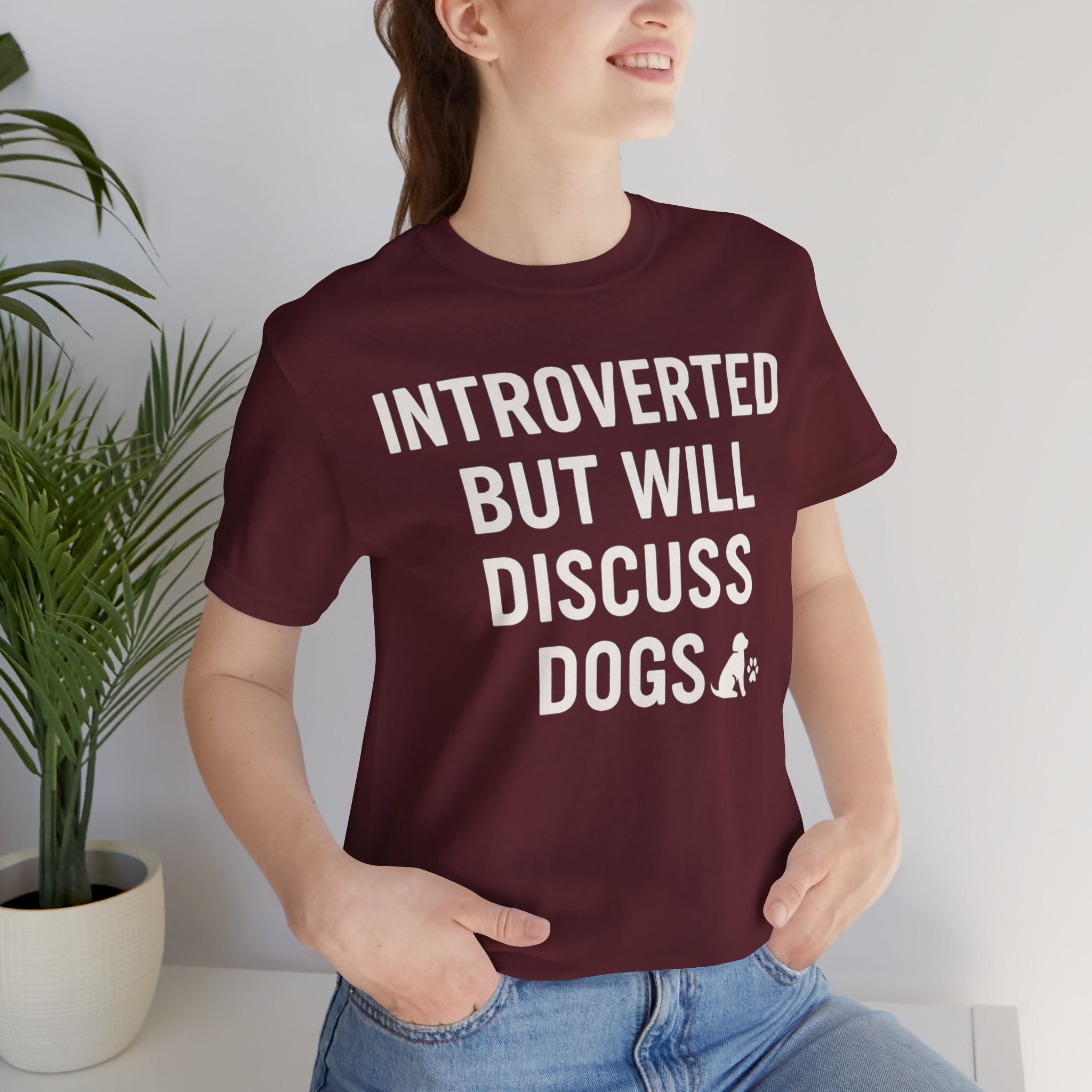 Introverted Dog Lover Tee, Funny Animal Shirt, Pet Lover Gift, Introvert Humor, Birthday Gift for Dog Owners