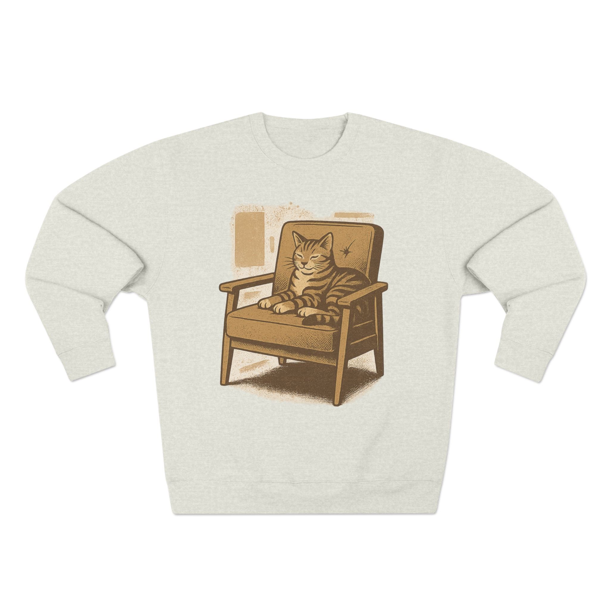Cozy Sleepy Cat Sweatshirt, Perfect Gift for Cat Lovers, Casual Wear, Animal Lovers, Fall Fashion, Unisex Crewneck