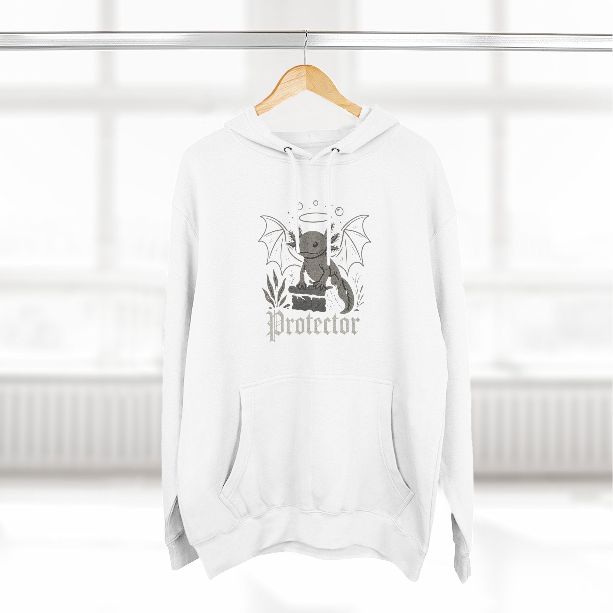 Axolotl Fleece Hoodie - Unleash Happiness, Pet Parent Gift, Cozy Dog Sweatshirt, Animal Lover Wardrobe, Comfortable Hooded Sweatshirt
