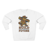 Cozy Unisex Beaver Crewneck Sweatshirt - Build the Future, Inspirational Gift for Dreamers, Casual Layer for Nature Lovers, Comfortable