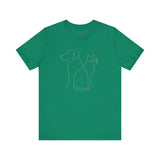 Cute Pet Outline Unisex Tee, Dog Lover Gift, Cat Mom Shirt, Animal Lover Apparel, Everyday Casual Wear, Animal Adoption Awareness