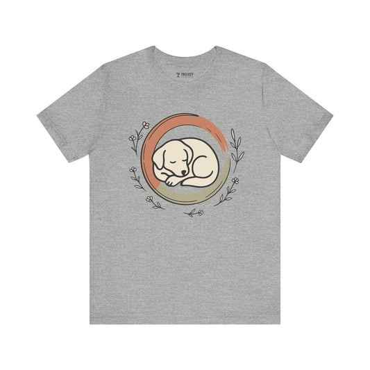 Sleeping Puppy Tee, Cozy TShirt, Gift for Pet Owners, Trending Cute Animal Top, Cute Dog Tshirt
