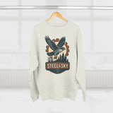 Steel And Sky Unisex Crewneck Sweatshirt - Cozy Fall Wear, Nature Lover Gift, Perfect for Halloween, Casual Comfy Style