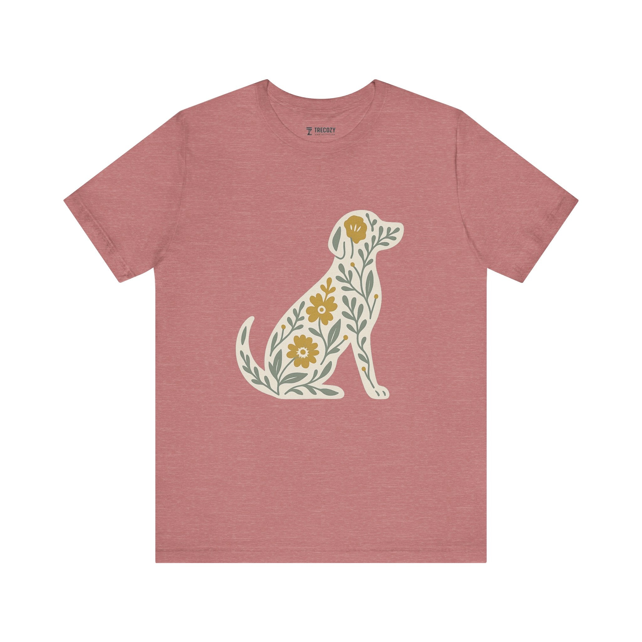 Floral Dog Lover Tee, Pet Shirt, Unisex Animal Tee, Gift for Dog Owners, Eco-Friendly Apparel