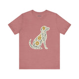Floral Dog Lover Tee, Pet Shirt, Unisex Animal Tee, Gift for Dog Owners, Eco-Friendly Apparel