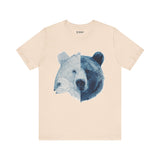 Bear & Fish Duality – Artistic Wildlife Fusion T-Shirt, Nature-Inspired Graphic Tee