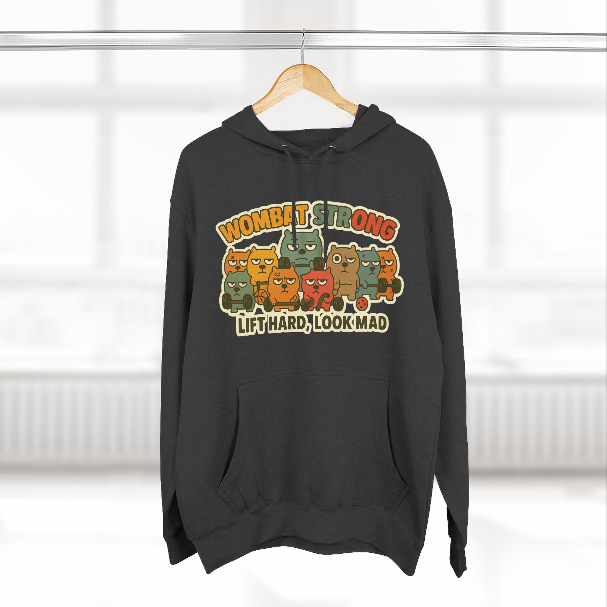 Lift Hard Look Mad Adorable Fleece Hoodie, Cozy Sweatshirt, Relaxed Apparel, Gift for Friends, Casual Wear, Chill Hoodie