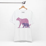 Leopard & Bear Duo – Artistic Wildlife T-Shirt, Bold Pink & Purple Animal Graphic Tee, Nature-Inspired Graphic Tee