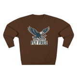 Fly Free Eagle Sweatshirt - Unisex Cozy  Crewneck, Fall Fashion, Halloween Gift, Nature Lover Apparel, Casual Style