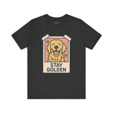 Stay Golden Dog Tee, Cozy TShirt, Gift for Pet Owners, Trending Cute Animal Top, Cute Dog Tshirt