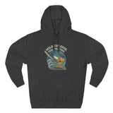 Adventure-Ready Fleece Hoodie | 'Hold the Line' Graphic | Perfect for Outdoor Enthusiasts, Gift for Dad, Casual Wear, Winter Inspired