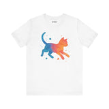 Colorful Cat Tee, Cozy Cat Lover Shirt, Gift for Pet Owners, Trending Cute Animal Top