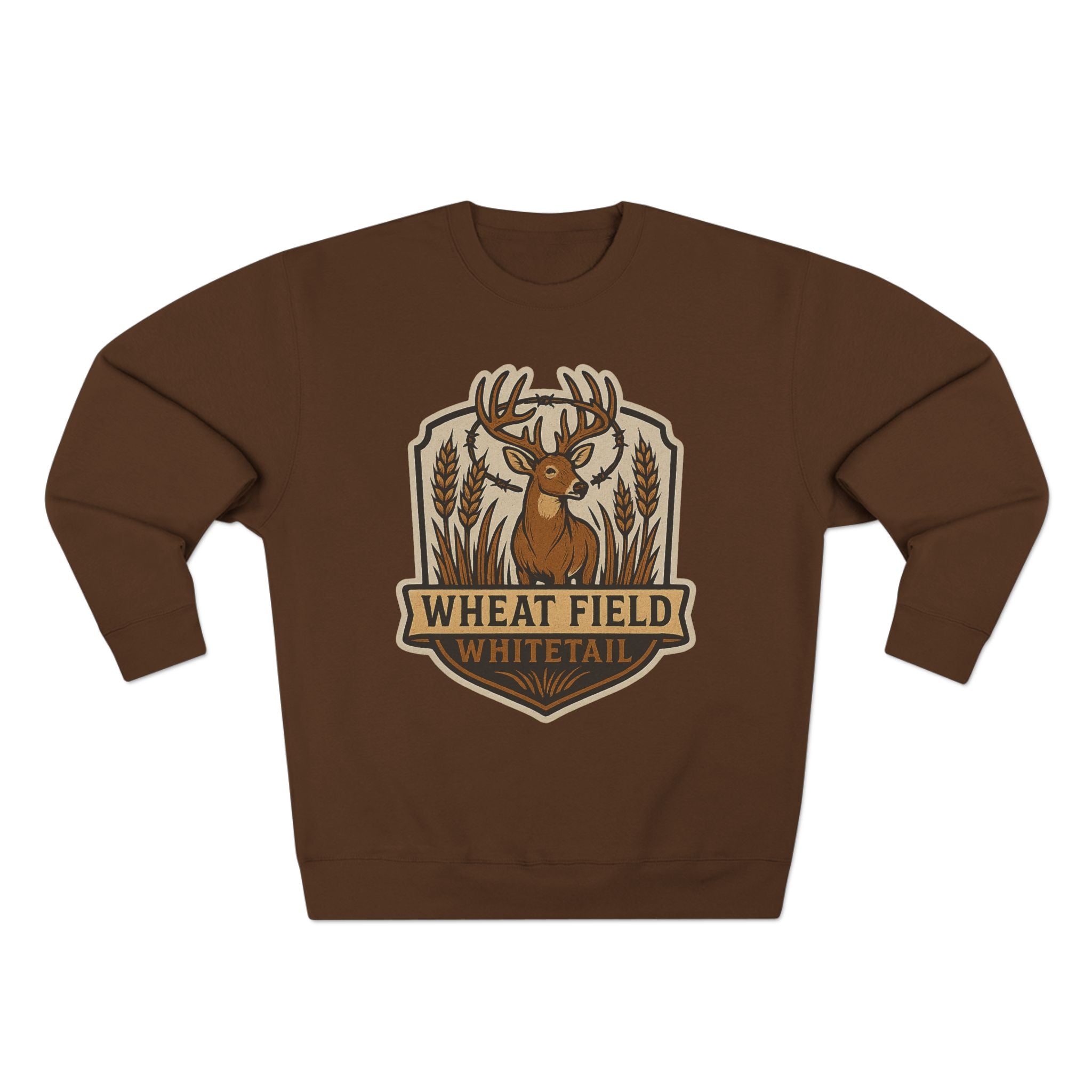 Wheat Field Whitetail Deer Sweatshirt - Unisex Cozy  Crewneck, Fall Fashion, Nature Lover Apparel, Casual Style