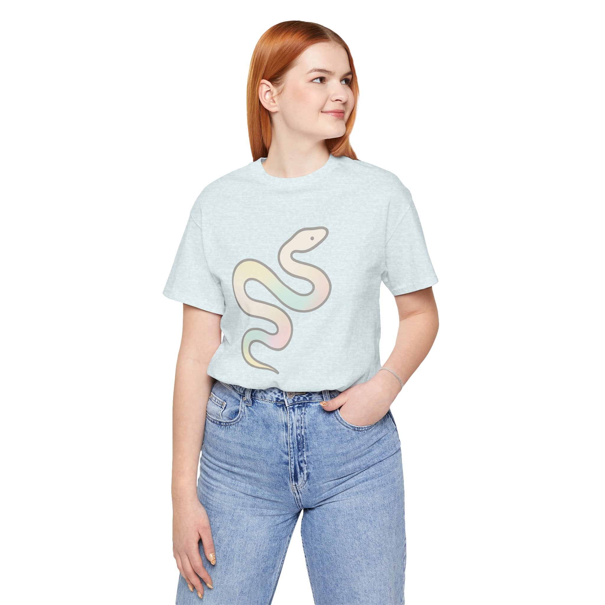Colorful Snake Tee, Cozy Shirt, Gift for Pet Owners, Trending Cute Animal Top, Cute Reptile Tshirt