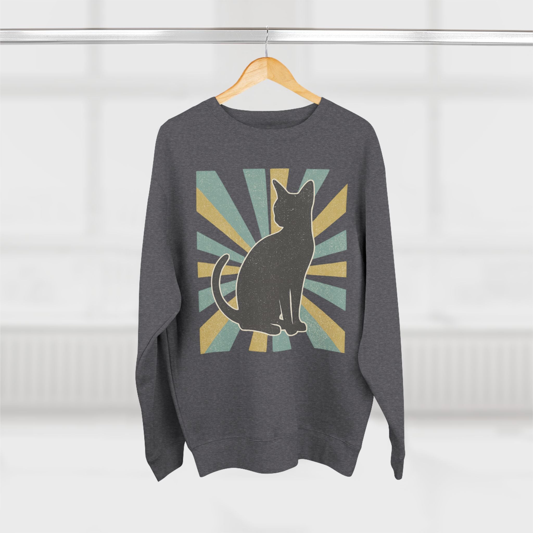 Vintage Cat Sweatshirt, Perfect Gift for Cat Lovers, Casual Wear, Animal Lovers, Fall Fashion, Unisex Crewneck