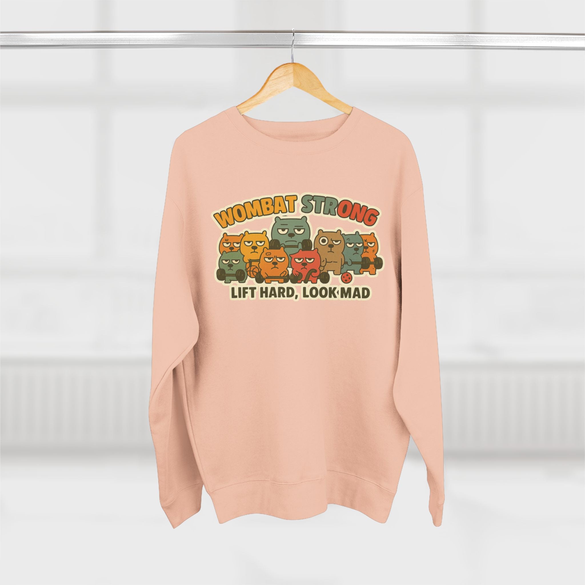 Wombat Strong Unisex Crewneck Sweatshirt - Perfect for Sports Fans, Gifts, and Casual Wear