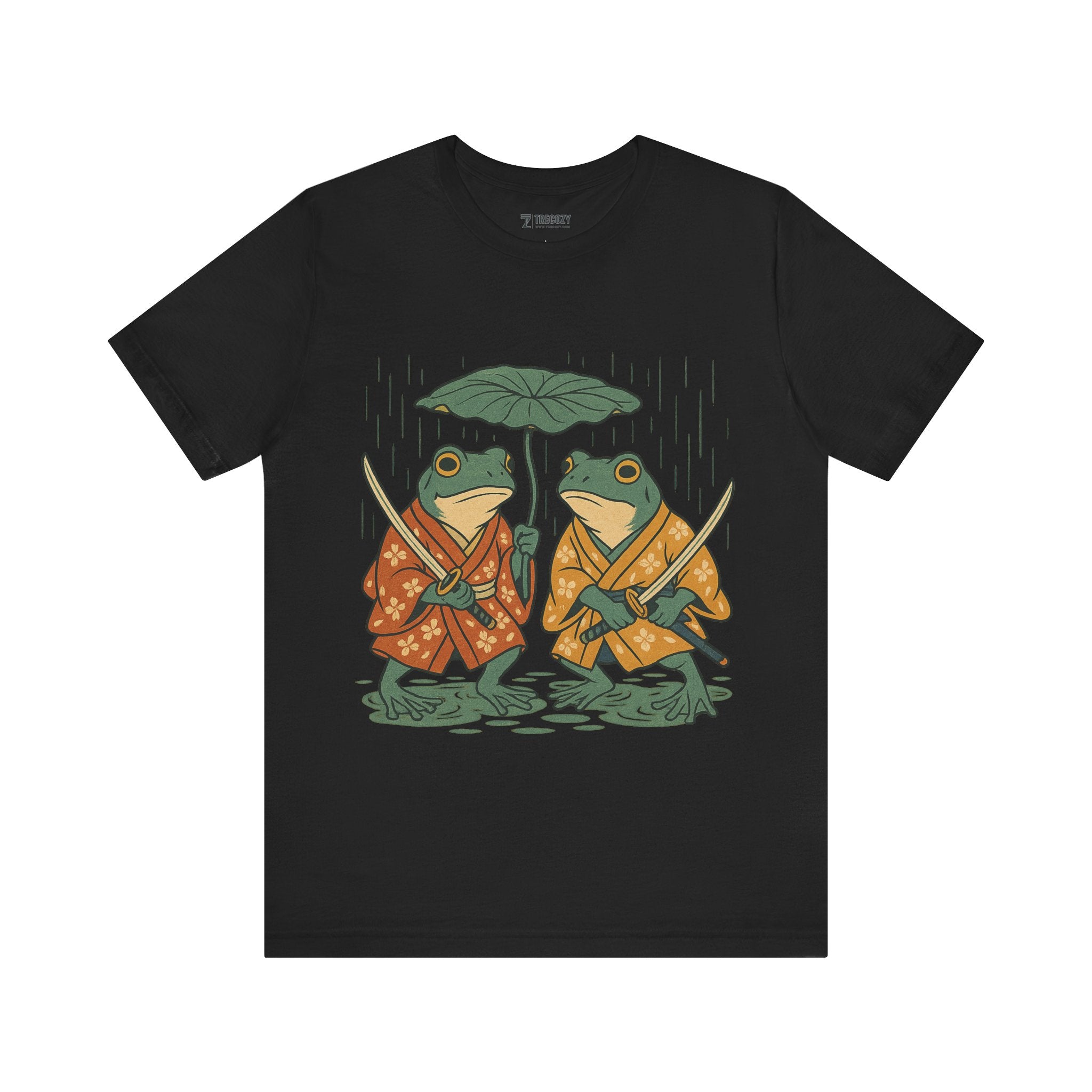 Frog Tee, Ukyo-e Cozy TShirt, Gift, Trending Cute Animal Top, Cute Frog Tshirt