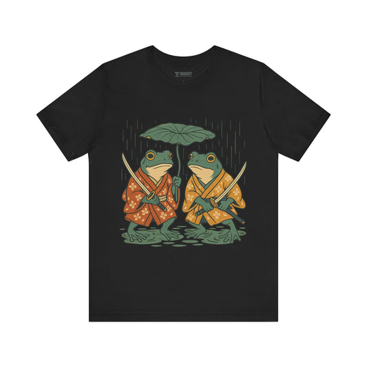 Frog Tee, Ukyo-e Cozy TShirt, Gift, Trending Cute Animal Top, Cute Frog Tshirt
