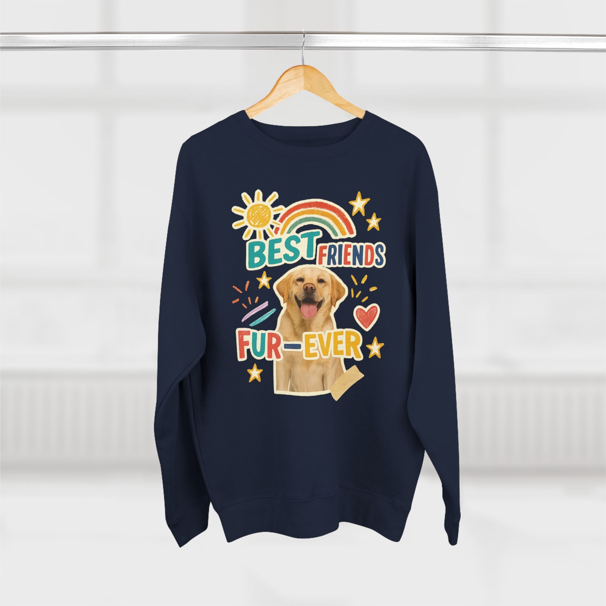 Cozy Pet-Themed Crewneck Sweatshirt - Best Friends Fur-Ever