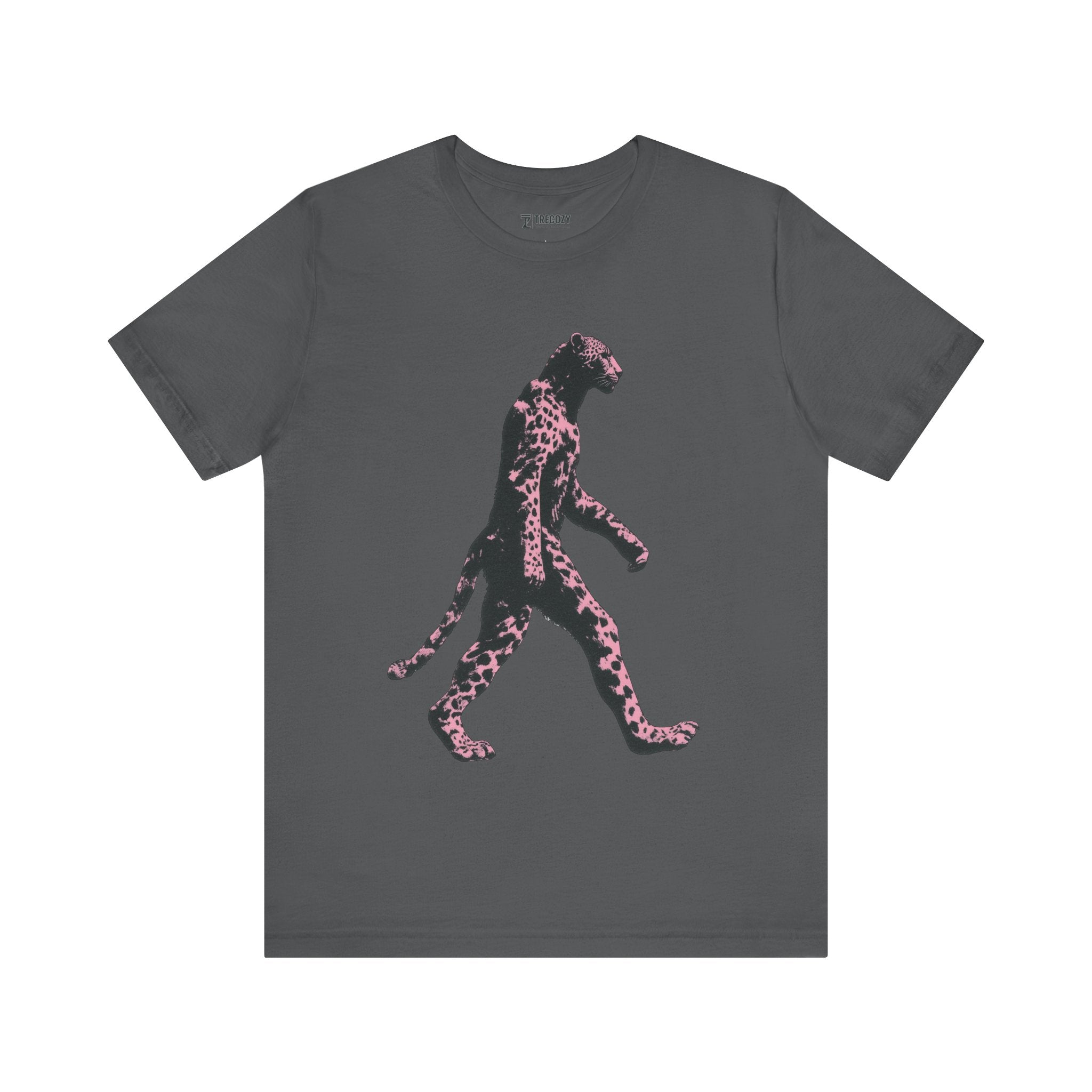 Pink Panthera Walk – Bold Leopard-Inspired T-Shirt, Fierce Urban Jungle Graphic Tee, Bold Animal Print Shirt