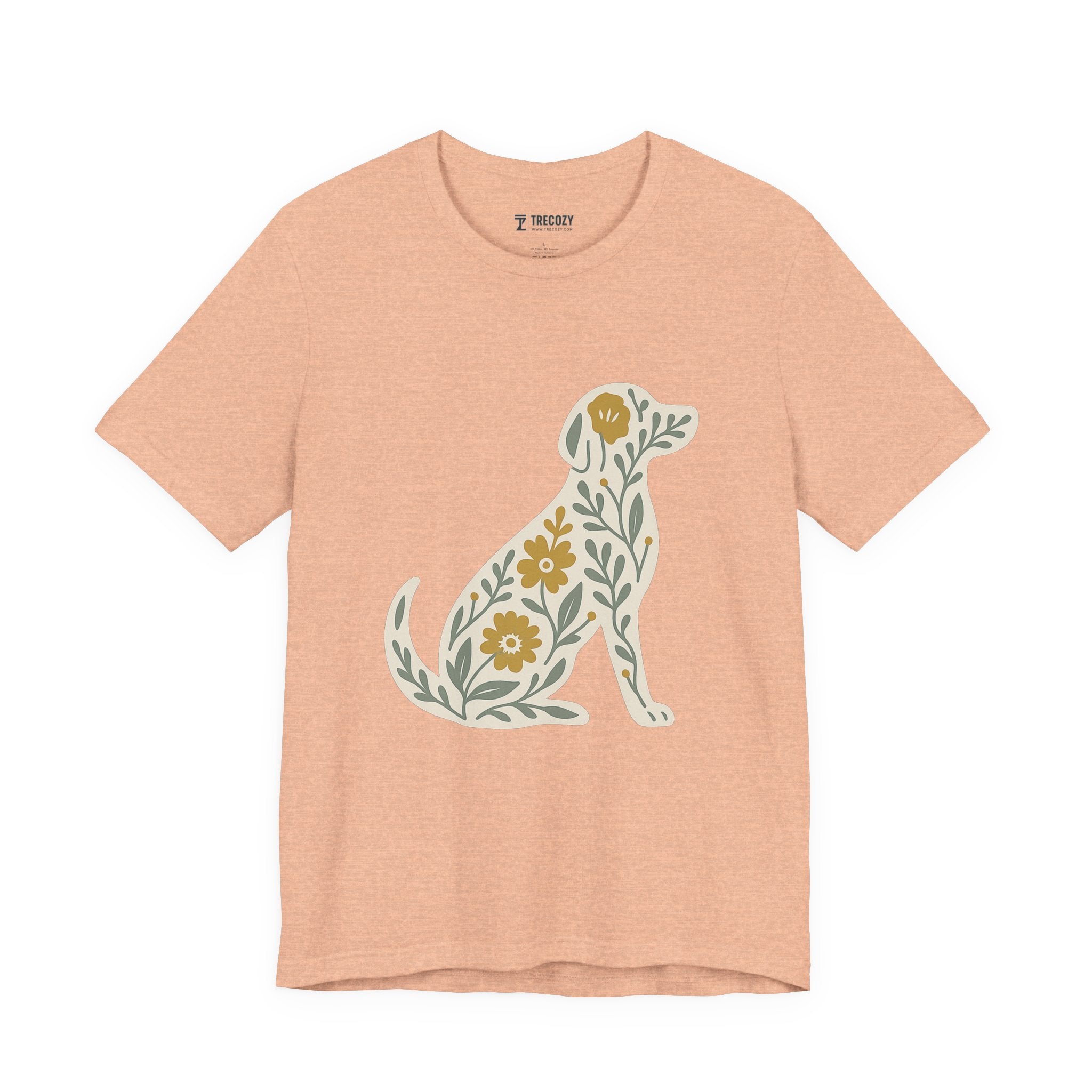 Floral Dog Lover Tee, Pet Shirt, Unisex Animal Tee, Gift for Dog Owners, Eco-Friendly Apparel