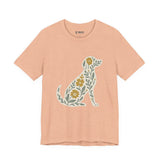 Floral Dog Lover Tee, Pet Shirt, Unisex Animal Tee, Gift for Dog Owners, Eco-Friendly Apparel