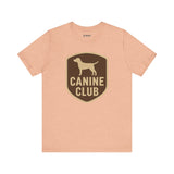 Canine Club Unisex Tee, Dog Lover Shirt, Birthday Gift, Pet Parent Apparel, Casual Wear, Animal Rescue Fundraiser