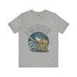 Hold the Edge, Feel the Tide – Japanese Ukiyo-e Samurai Frog T-Shirt, Warrior Wave Graphic Tee