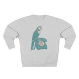 Vintage Parrot Phone Unisex Crewneck Sweatshirt, Gift for Bird Lovers, Cute Casual Wear, Retro Vibe, Ideal for Cozy Days, Birthday Gift