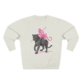 Leopard and Monkey Crewneck Sweatshirt, Cozy Sweatshirt, Nature Lover Gift, Animal Sweatshirt, Casual Wear, Unisex Fashion