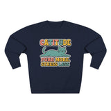 Playful Catitude Sweatshirt - Purr More Stress Less, Pet Lovers Gift, Animal Lover Apparel, Cozy Work from Home Wear, Cat Mom Sweatshirt