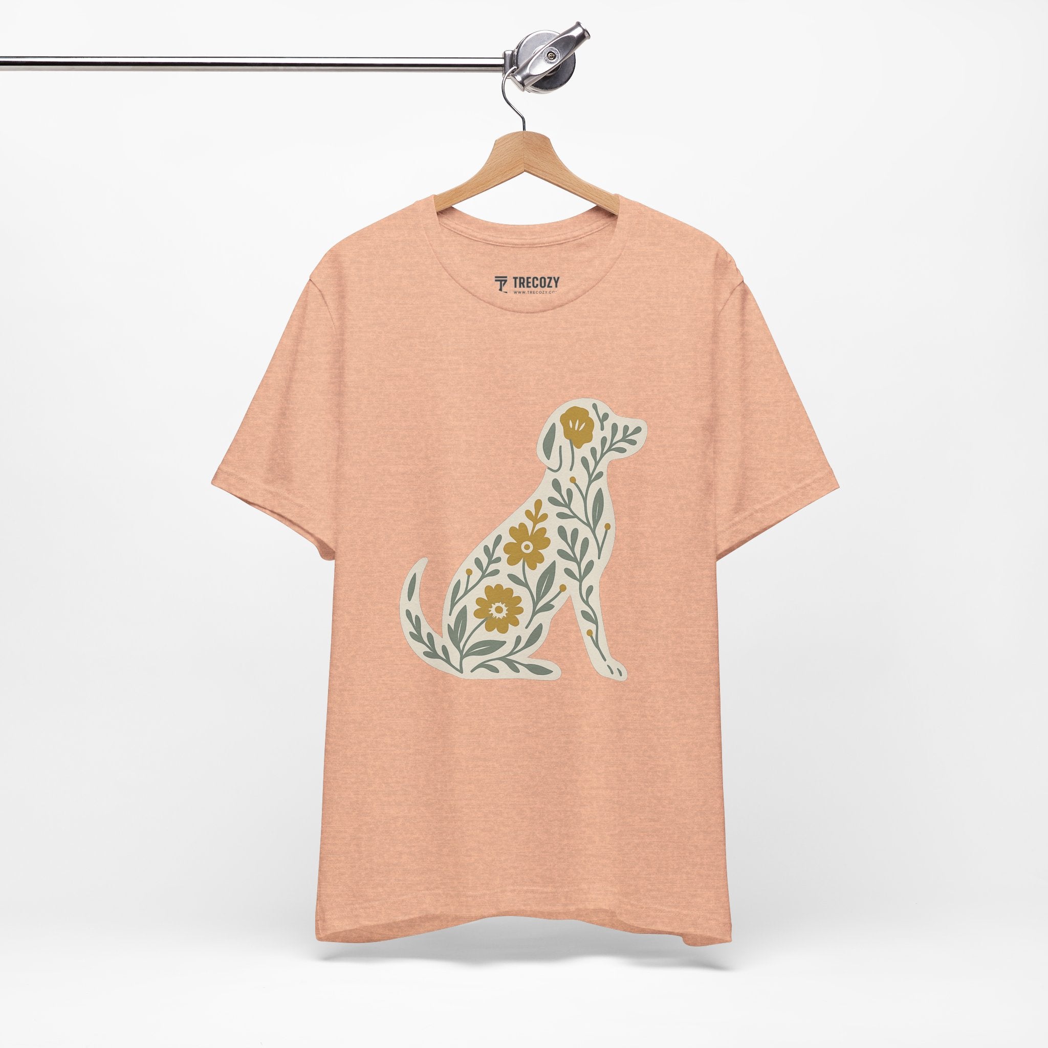 Floral Dog Lover Tee, Pet Shirt, Unisex Animal Tee, Gift for Dog Owners, Eco-Friendly Apparel