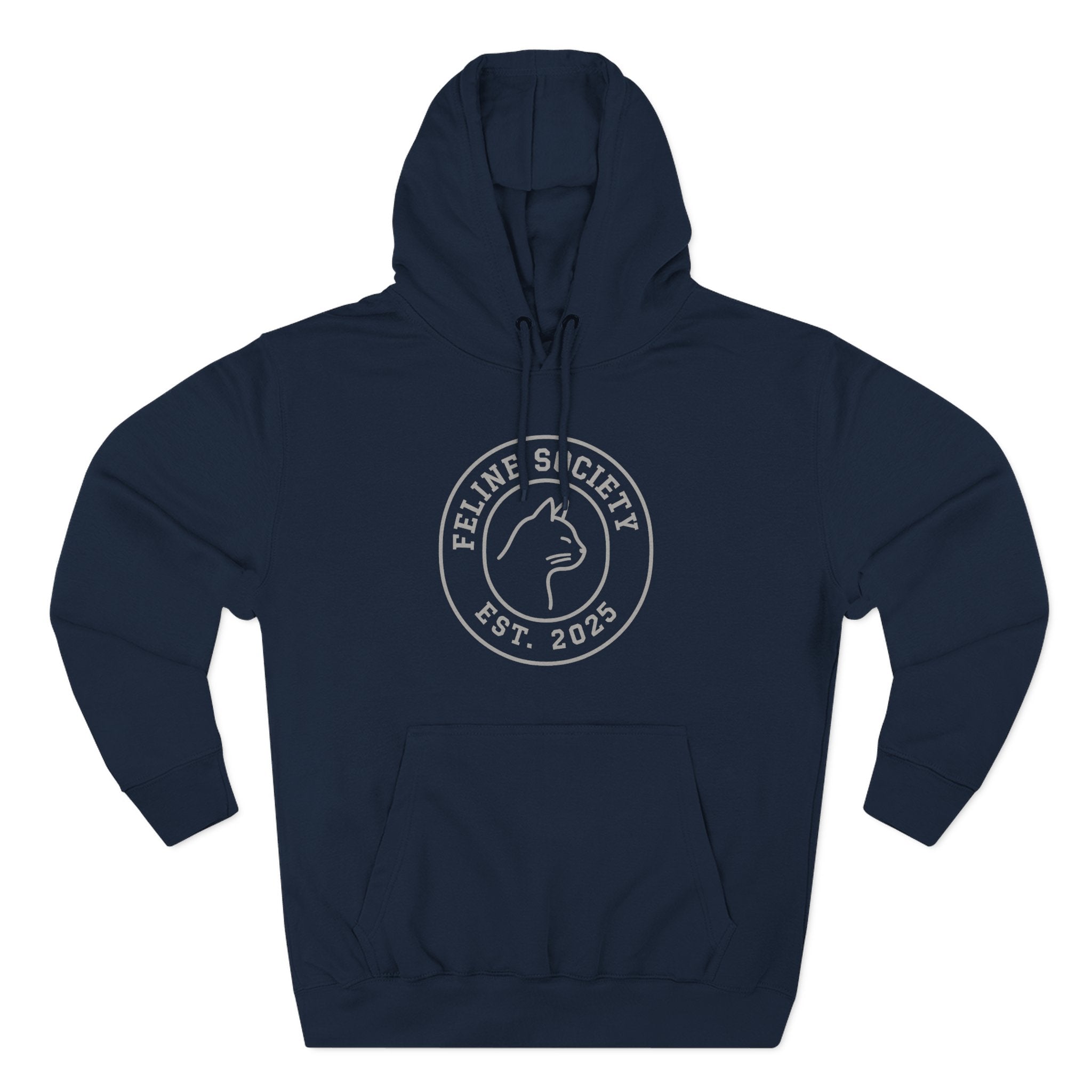 Feline Society Signature Fleece Hoodie - Pet Parent Gift, Cozy Cat Hoodies, Animal Lover Wardrobe, Comfortable Hooded Sweatshirt Musthaves