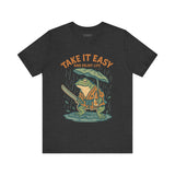 Take It Easy and Enjoy Life – Japanese Ukiyo-e Samurai Frog T-Shirt, Zen Warrior Graphic Tee