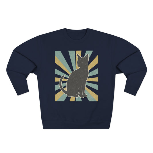 Vintage Cat Sweatshirt, Perfect Gift for Cat Lovers, Casual Wear, Animal Lovers, Fall Fashion, Unisex Crewneck