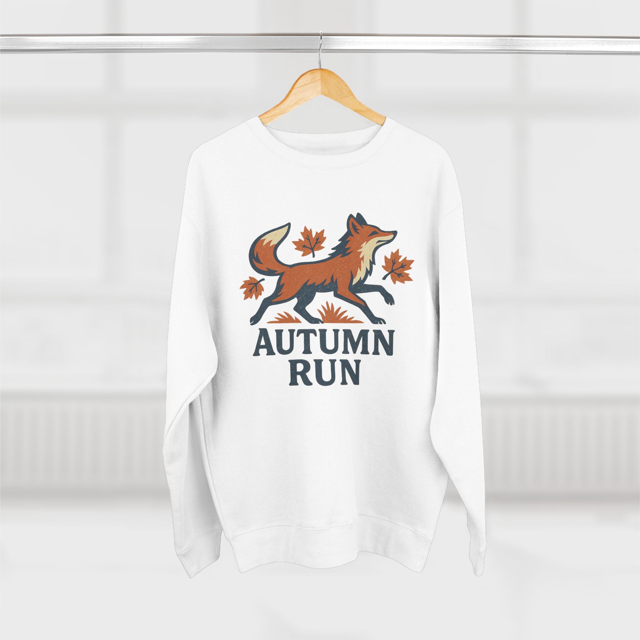 Autumn Run Fox Unisex Crewneck Sweatshirt | Cozy Fall Fashion, Gift for Nature Lovers, Perfect for Outdoors & Running, Seasonal Apparel