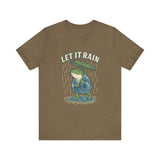 Ukyo-e Double Frog Tee - Let It Rain Happy, Ukyo-e Cozy TShirt, Gift, Trending Cute Animal Top, Cute Frog Tshirt