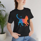 Colorful Cat Tee, Cozy Cat Lover Shirt, Gift for Pet Owners, Trending Cute Animal Top