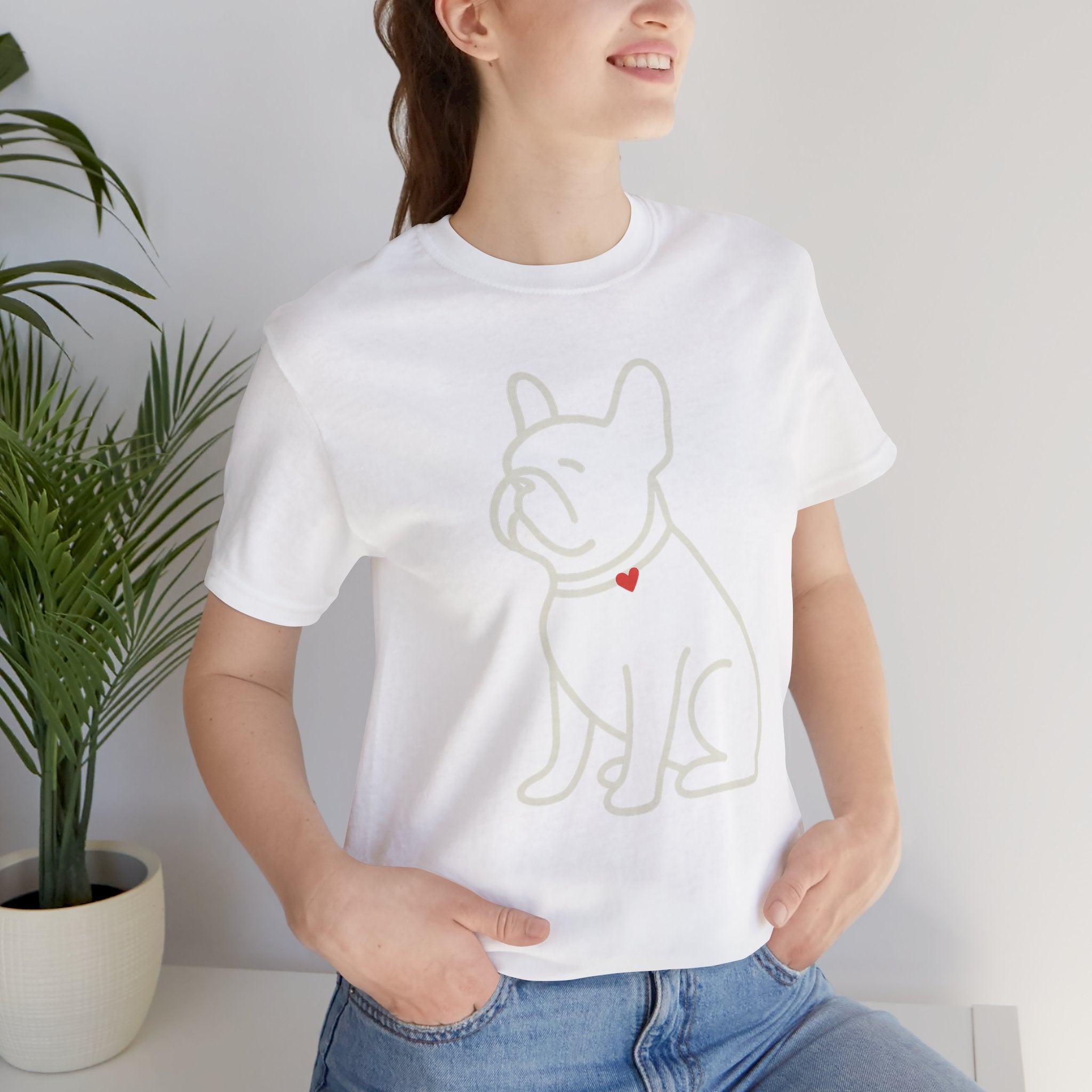 French Bulldog Dog Tee, Cozy TShirt, Gift for Pet Owners, Trending Cute Animal Top, Cute Dog Tshirt
