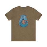 Cute Capybara Ramen Shirt, Funny Animal Lover Tee, Cozy Gift for Foodie Fans, Trending Noodle Slurping Capybara Top, Kawaii Ramen Graphic Tee