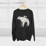 Geometric Bear Crewneck Sweatshirt, Cozy Sweatshirt, Nature Lover Gift, Animal Sweatshirt, Casual Wear, Unisex Fashion