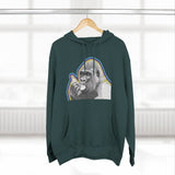 Psychedelic Gorilla Hoodie – Hand-Drawn Banana Graphic, Bold Neon Urban Streetwear, Perfect for Gifts, Lounging, Nature Lovers